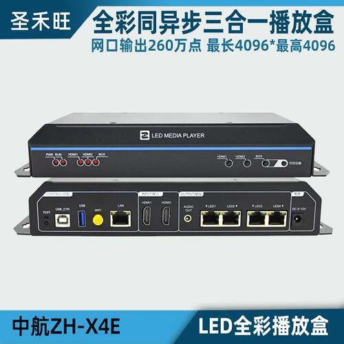 中航ZH-X4E全彩LED同异步播放盒