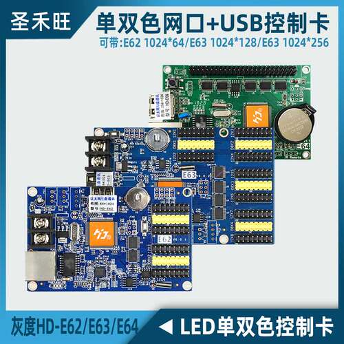 灰度HD-E62E63E64网口+U控制卡