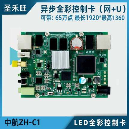 中航ZH-C1全彩异步控制卡wifi播放盒LED显示屏系统主控 可选4G