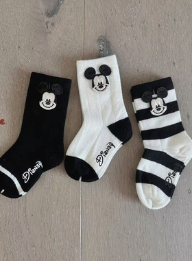 YIKATU伊卡兔新款秋冬儿童袜加厚条纹韩版保暖卡通男童男孩羊毛袜