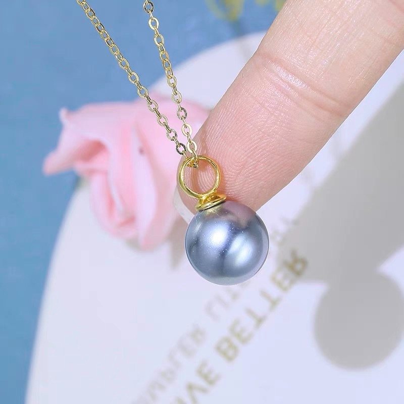 DIY JEWELRY ACCESSORIES:  S925 PEARL BEAD CAP PENDANT HEAD GOATS EYE NAIL PENDANT JEWELRY NECKLACE PENDANT CLASP