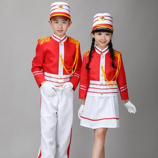 儿童中小学生仪仗队鼓号队服装管乐队表演幼儿园升旗手仪式演出服
