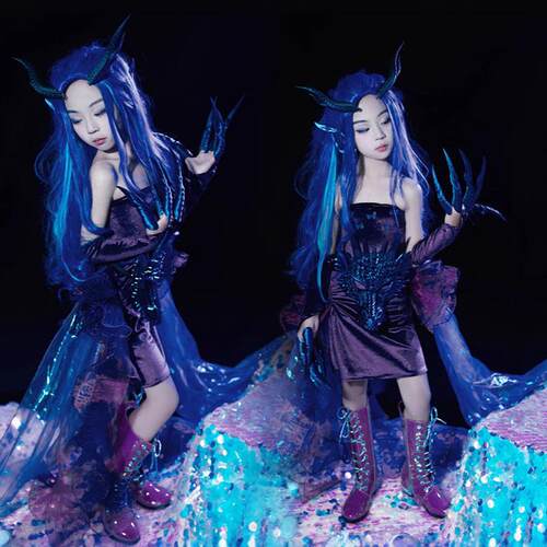 敖闰儿童服装演出服海龙王服装主题龙哪吒模特走秀西cos姑姑服装