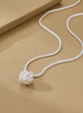 2026年同款绣球花吊坠项链千金感贵气名媛国风配饰高奢感项链包邮