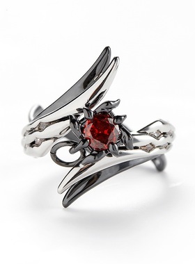 阿蕾奇诺主题印象系列项链戒指套组食指戒暗黑风动漫手游周边指环