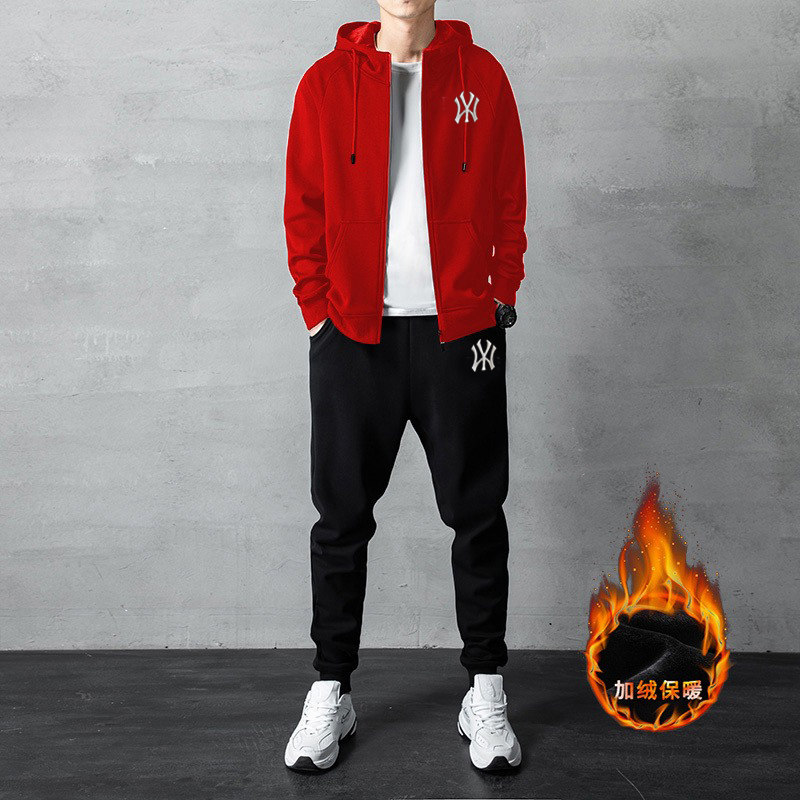 官网纯棉运动男士秋冬新款连帽套装加绒卫衣宽松休闲春秋潮流时尚,男装,休闲运动套装,淘宝优惠券,粉丝福利购,淘宝优惠卷