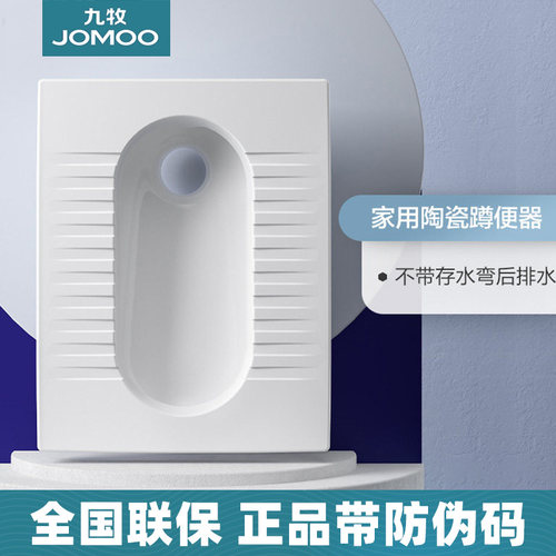 九牧陶瓷蹲便器蹲坑式存水弯防臭家用水箱套装卫生间蹲厕便池卫浴