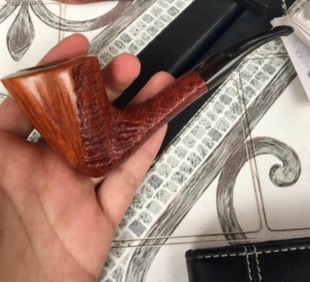 全新意大利 沙芬亲笔签名系列3p系列手工制 石楠木男士烟斗手工制