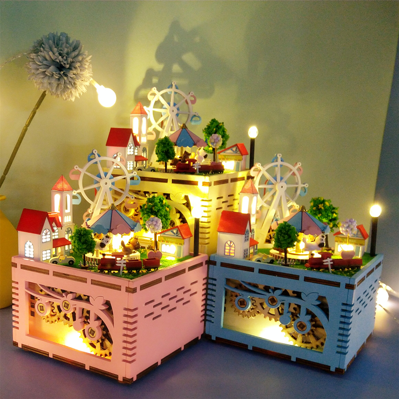 手工diy小屋拼装模型摩天轮女生
