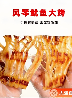 新品大连铁板鱿鱼大烤100g便携装手撕即食海鲜零食风琴鱿鱼片海味