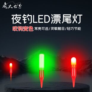 电子头夜光棒漂尾灯LED发光棒钓鱼银光棒夜钓鱼漂浮漂豆CR311电池