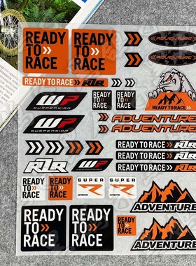 适用KTM反光贴纸改装摩托车个性贴花DUKE 390/790/890赞助商贴画