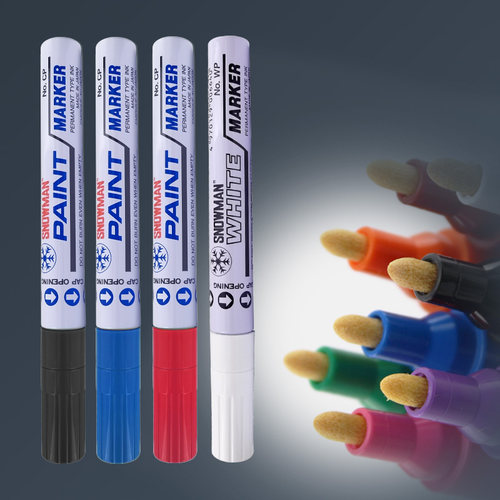 雪人油漆笔防酒精防水环保漆墨笔