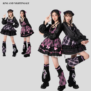 lolita连衣裙子女甜辣妹y2k千禧风亚比文化闺蜜套装 洛丽塔打歌服