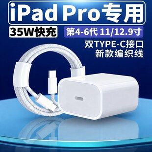 适用苹果iPadPro充电器35W快充iPadPro2022/21/20/23版快充头iPadPro 11/12.9寸闪充头mini6 Air5/4数据线