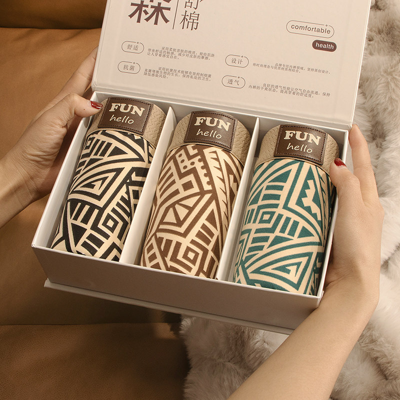 诱集内裤2025新款7A抗菌男士四角平角裤复古民族风纯棉舒适平角裤,女士内衣/男士内衣/家居服,男平角内裤,淘宝优惠券,粉丝福利购,淘宝优惠卷