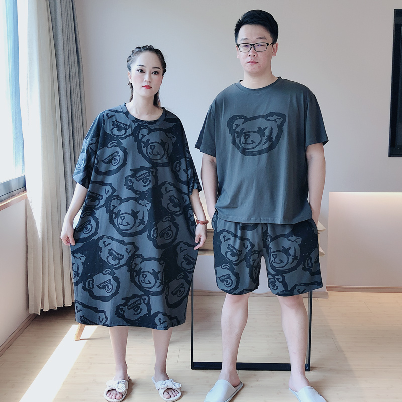 情侣纯棉加大码家居服200斤