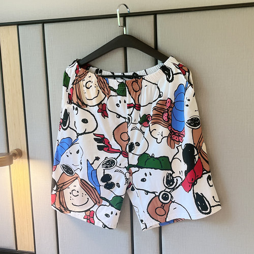 短裤纯棉那女通用可外穿睡裤