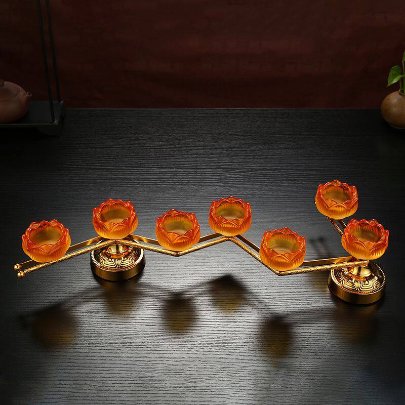 北斗七星灯架七星蜡烛上供灯座七星灯盏灯架供佛酥油灯座烛台灯架