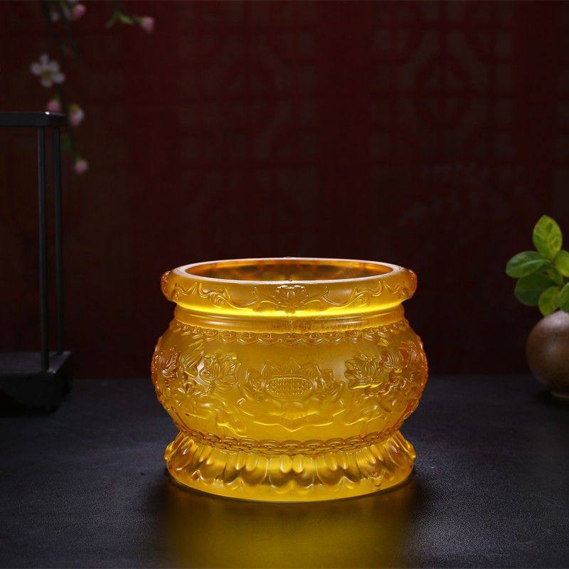 琉璃香炉供奉香炉家用上香室内供佛观音莲花插香烧香香碗炉,家居饰品,国学摆件,淘宝优惠券,粉丝福利购,淘宝优惠卷