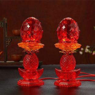 大号红电蜡烛供台供灯财神灯长明灯佛灯家用佛堂神灯家用仙家灯
