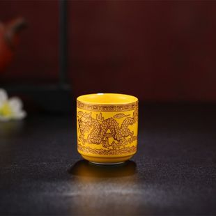 仙家拜神供奉酒杯供关公财神酒盅 供酒杯杯子陶瓷供佛水杯酒