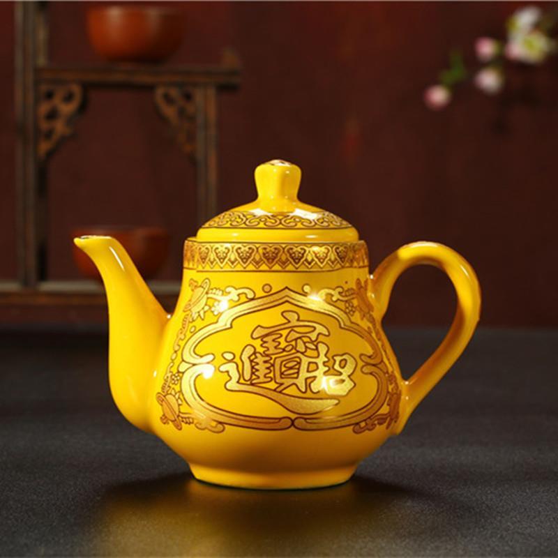 陶瓷进宝财神关公酒壶酒杯 供佛 佛堂供具法器佛器 佛具用品