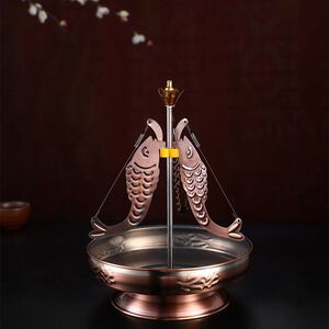 福字香架黄铜檀香架拜神佛具用品佛具香薰座盘香架三宝伸缩塔香架