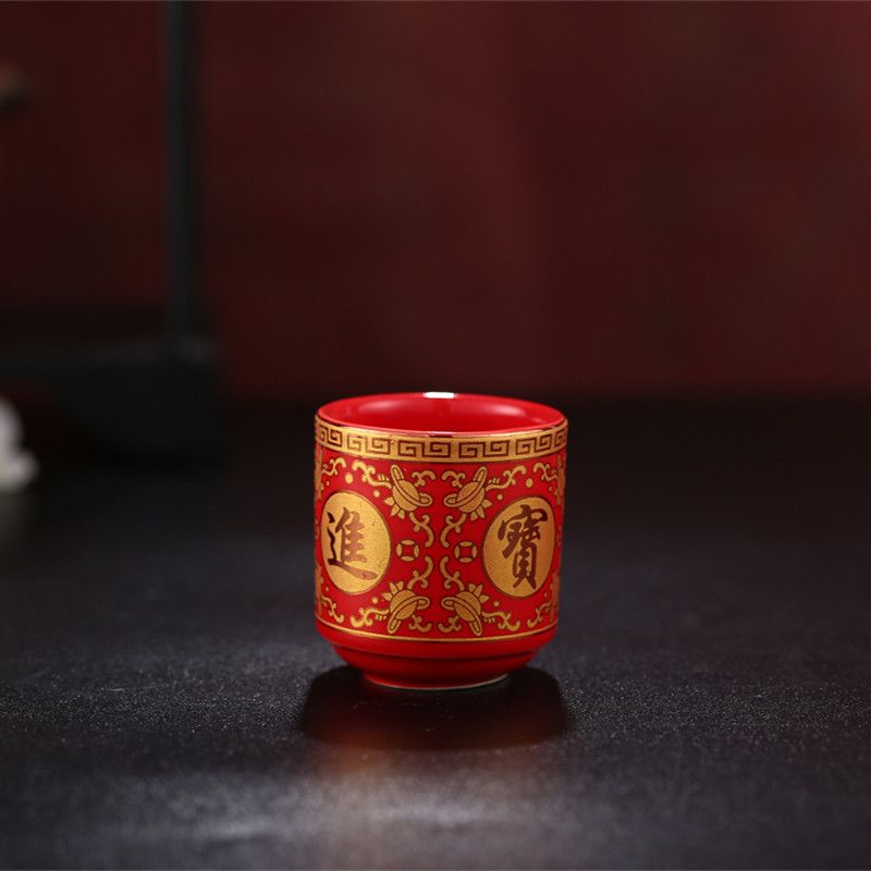 仙家拜神供奉酒杯供关公财神酒盅 供酒杯杯子陶瓷供佛水杯酒