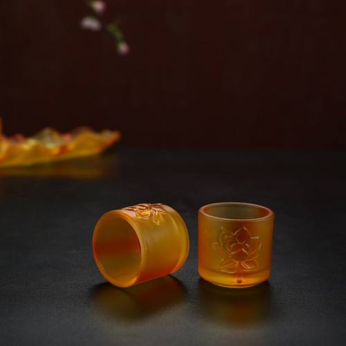 琉璃佛前供水水杯家用供奉圣水净水酒杯供佛杯用品观音杯