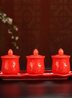 拜祖宗杯子供水杯财神酒盅陶瓷酒杯茶杯土地供奉仙家酒杯供佛水杯