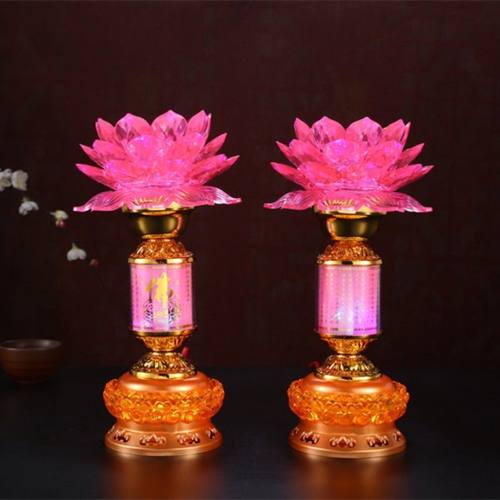 供佛莲花灯佛供灯观音灯心经莲花灯led佛前家用插电供奉长明灯