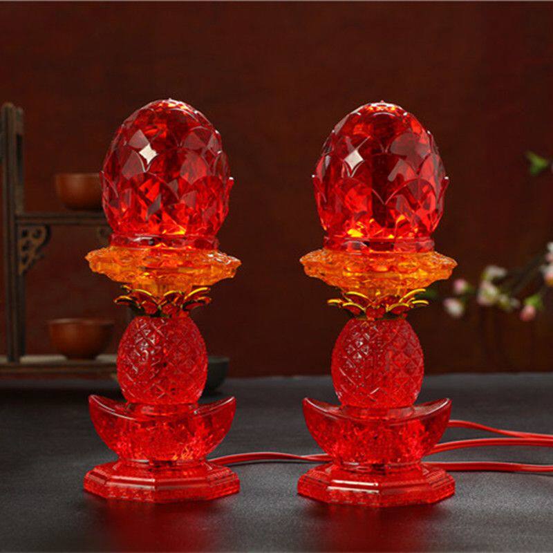财神灯led佛灯佛前供花红光供佛莲花灯荷花灯插电仙家供灯