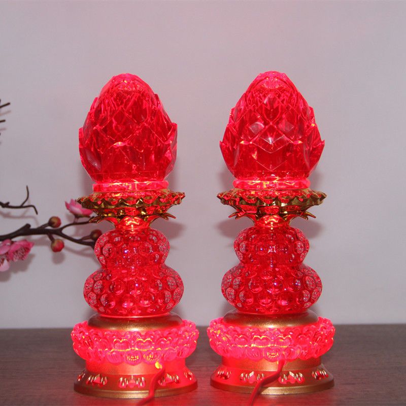 仙家供灯一对家用仙堂用品led插电长明灯灯堂口供桌灯