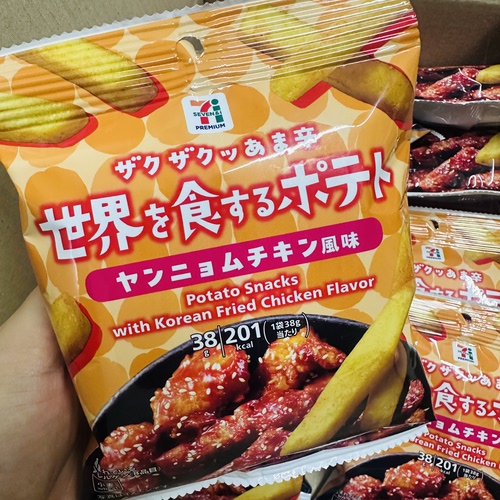 日本711便利店 品味世界薯条 韩式辣炸鸡味薯条满200包直邮