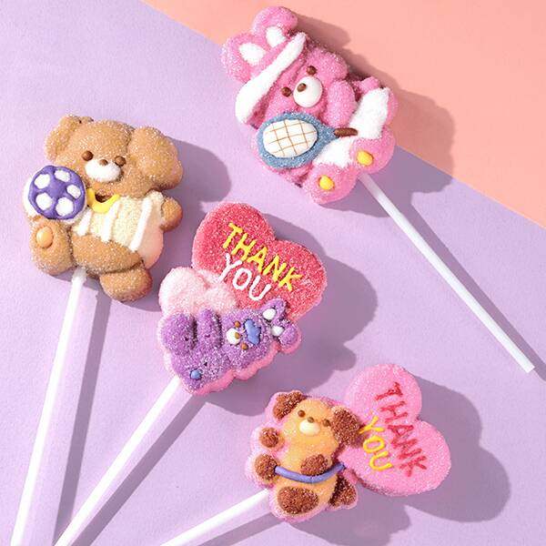 【情人节限定】棉花糖 棒棒糖（狗&兔子） 1支日本满200包直邮kd,零食/坚果/特产,欧式面包,淘宝优惠券,粉丝福利购,淘宝优惠卷