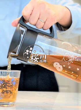 日本正品 karel capek山田诗子 耐热玻璃冷水壶茶壶 600ml  黑