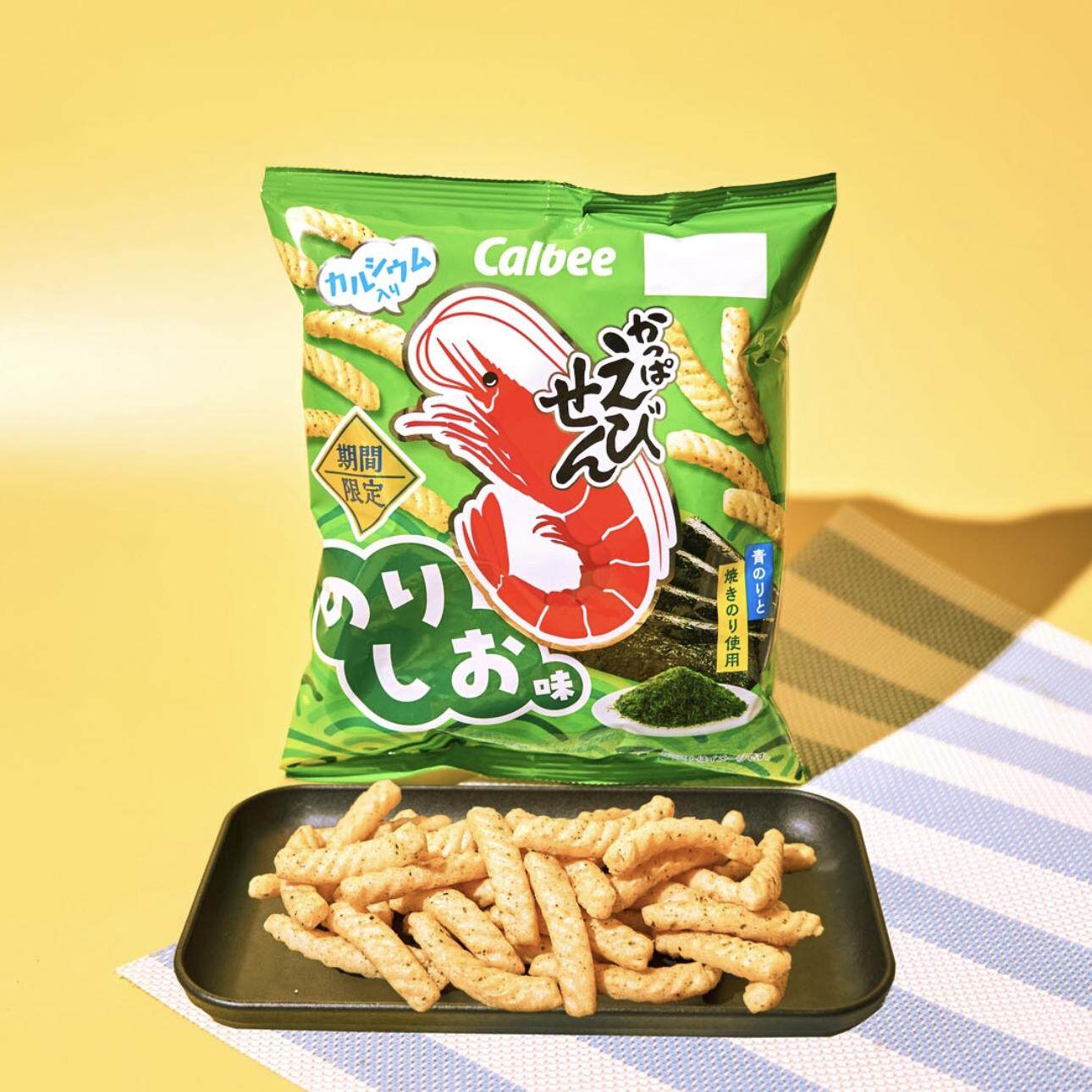 【满200包直邮】日本711便利店卡乐比虾条夏季限定紫菜酸口沙拉味