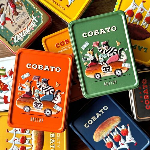 复古可爱~日本直送 限定 COBATO xOB1TOY 联名铁盒饼干铁罐