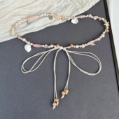 25夏季 手工编织蜡绳腰链腰绳女法系慵懒度假风穿搭配饰配裙子 新款