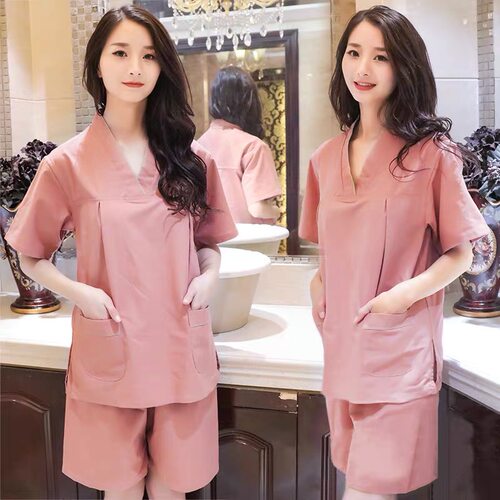 汗蒸服女棉麻2021新款浴服高档