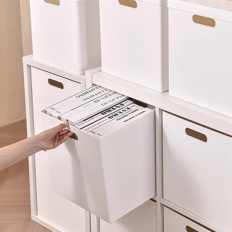 储物箱图书馆日式方形直角收纳