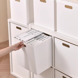 直角图书馆书架收纳盒家用柜子储物箱文件玩具杂物厨房橱柜整理盒