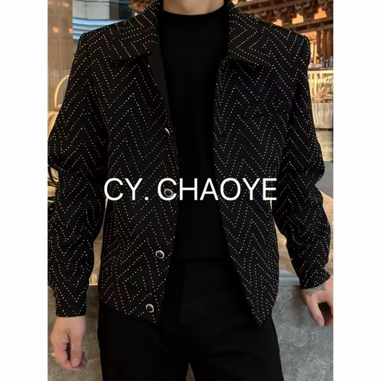 设计款夜店发型师夹克男短款2025