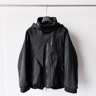 高端羽绒服男连帽可脱卸保暖冲锋衣外套三防面料宽松户外羽绒衣潮