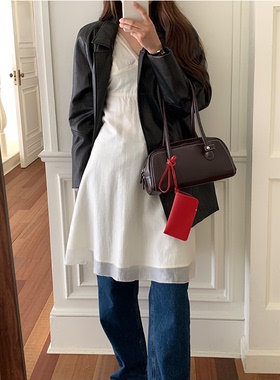 芝士商店~韩系小众波士顿包女冬季腋下保龄球包包手提单肩法棍包