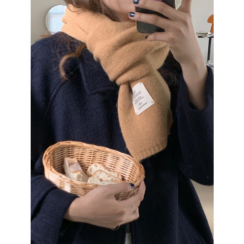 芝士商店~韩版ins风针织围巾女