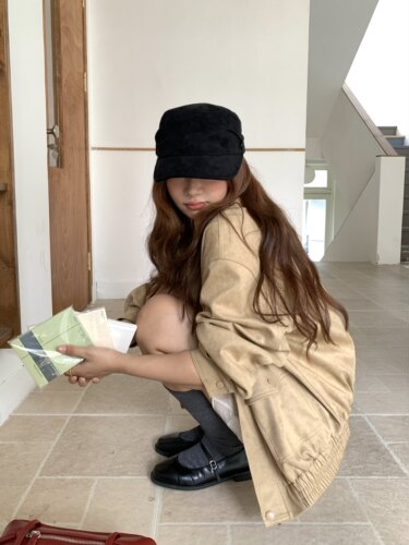 定制款~气质好版型银标平顶帽女