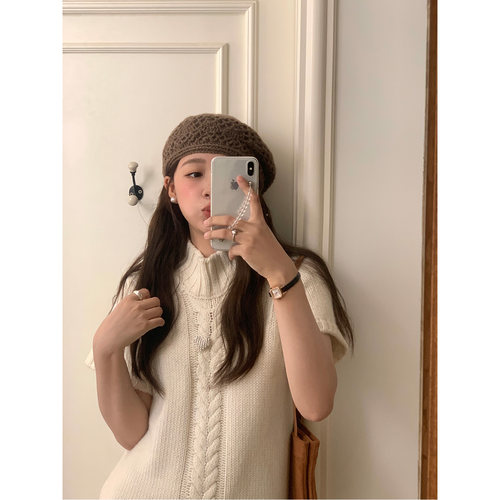芝士商店~韩系氛围感针织贝雷帽