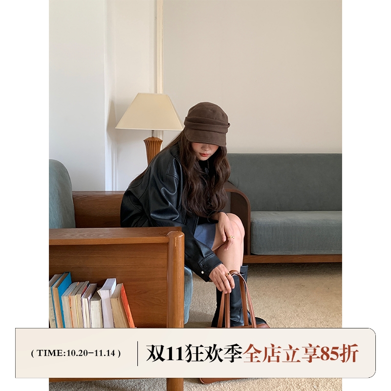 芝士商店~美拉德褶皱洋气马术帽